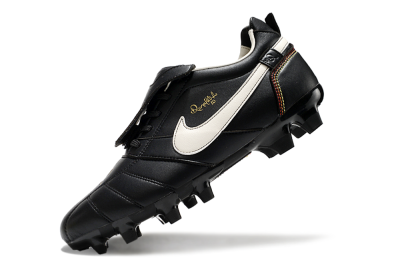 Ronaldo x Nike Tiempo Legend R10 Elite FG Low-Tops Football Boots - Black/White
