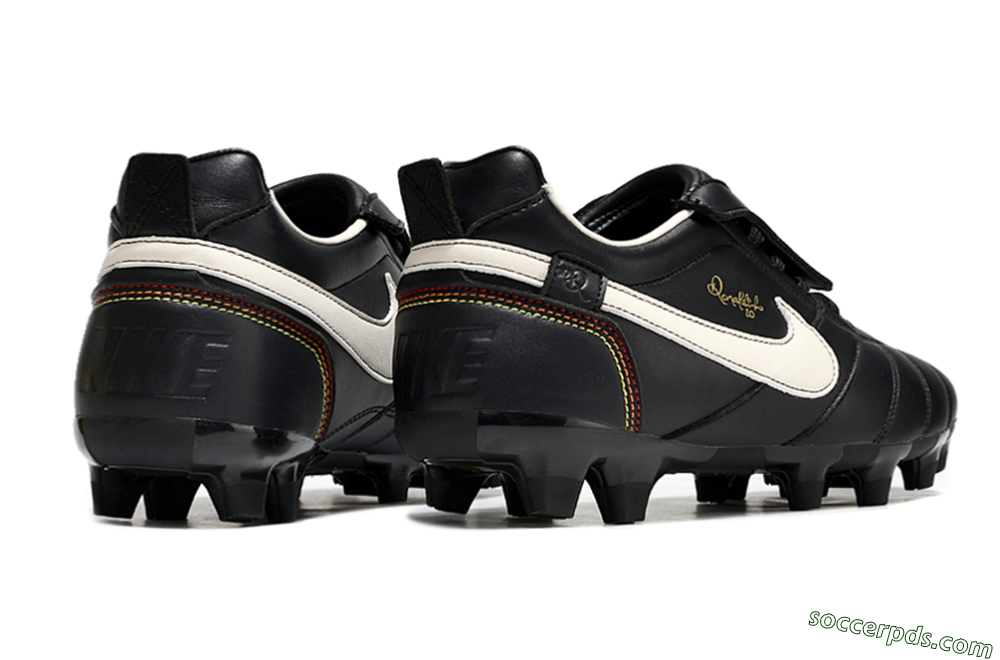 Ronaldo x Nike Tiempo Legend R10 Elite FG Low-Tops Football Boots - Black/White 6