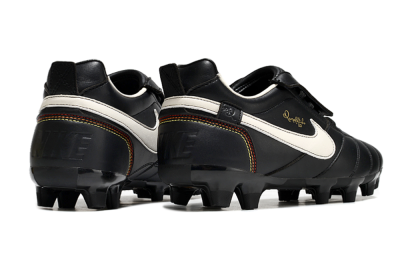 Ronaldo x Nike Tiempo Legend R10 Elite FG Low-Tops Football Boots - Black/White
