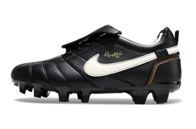 Ronaldo x Nike Tiempo Legend R10 Elite FG Low-Tops Football Boots - Black/White