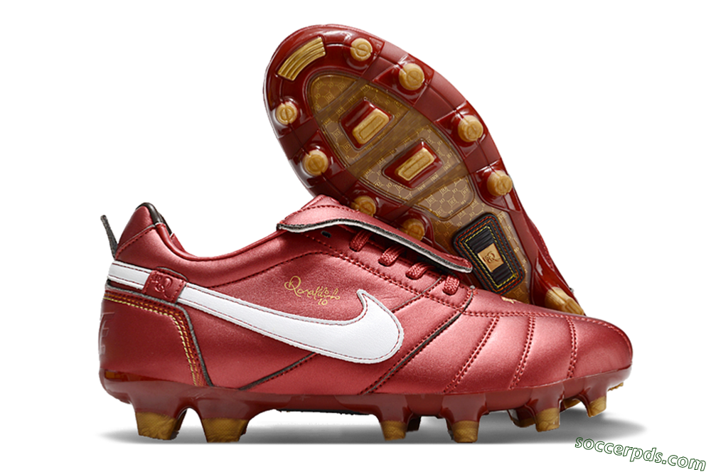 Ronaldo x Nike Tiempo Legend R10 Elite FG Low-Tops Football Boots - Red/White 1
