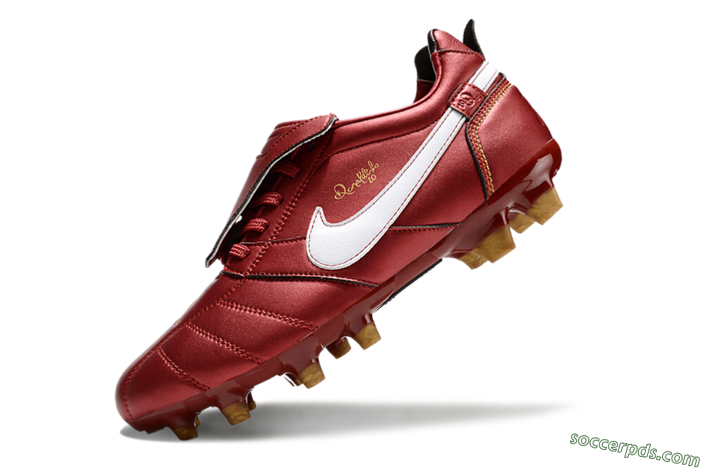 Ronaldo x Nike Tiempo Legend R10 Elite FG Low-Tops Football Boots - Red/White 5