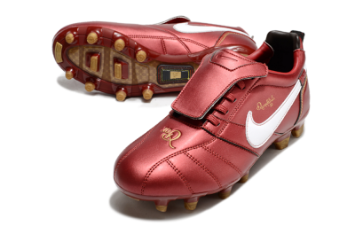 Ronaldo x Nike Tiempo Legend R10 Elite FG Low-Tops Football Boots - Red/White