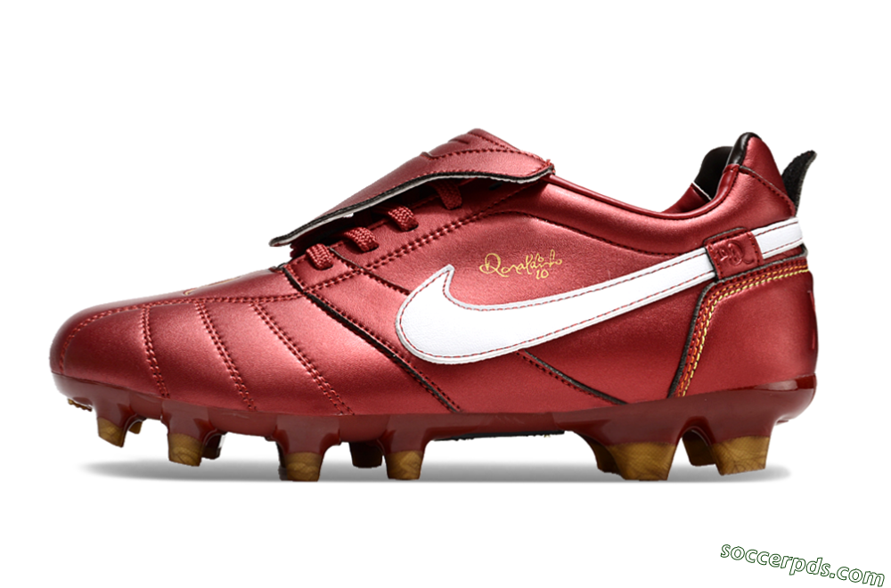 Ronaldo x Nike Tiempo Legend R10 Elite FG Low-Tops Football Boots - Red/White 2