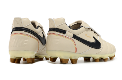 Ronaldo x Nike Tiempo Legend R10 Elite FG Low-Tops Football Boots - Beige/Black