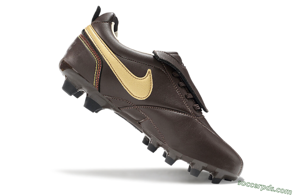 Ronaldo x Nike Tiempo Legend R10 Elite FG Low-Tops Football Boots - Brown/Gold 4