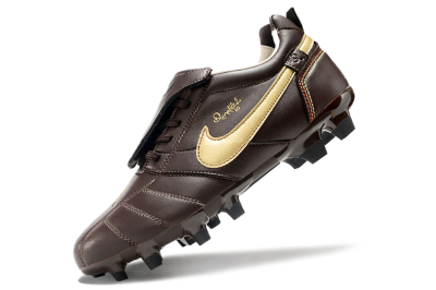 Ronaldo x Nike Tiempo Legend R10 Elite FG Low-Tops Football Boots - Brown/Gold