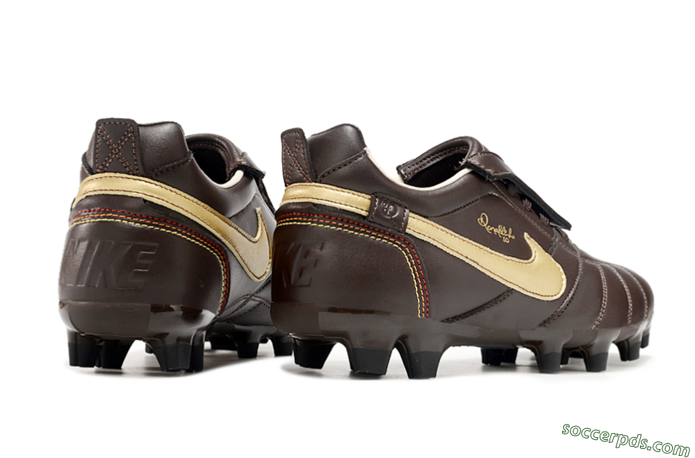 Ronaldo x Nike Tiempo Legend R10 Elite FG Low-Tops Football Boots - Brown/Gold 6