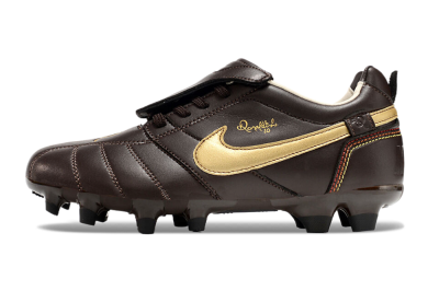 Ronaldo x Nike Tiempo Legend R10 Elite FG Low-Tops Football Boots - Brown/Gold