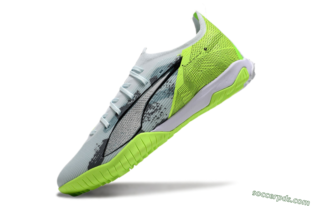 Puma Ultra 5 Ultimate TF Low-Tops Football Shoes - Grey/Green/Black 5