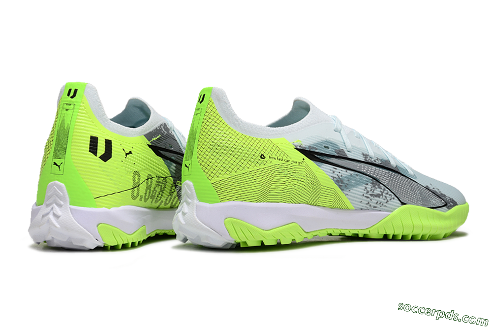 Puma Ultra 5 Ultimate TF Low-Tops Football Shoes - Grey/Green/Black 6