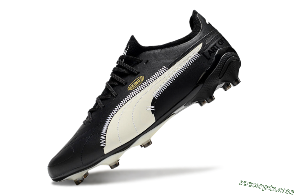 AOF x Puma King Ultimate FG Low-Tops Football Boots - Black/White 5