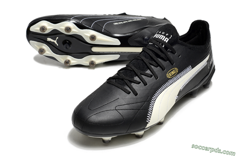 AOF x Puma King Ultimate FG Low-Tops Football Boots - Black/White 3