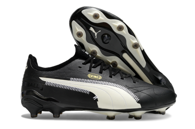 AOF x Puma King Ultimate FG Low-Tops Football Boots - Black/White