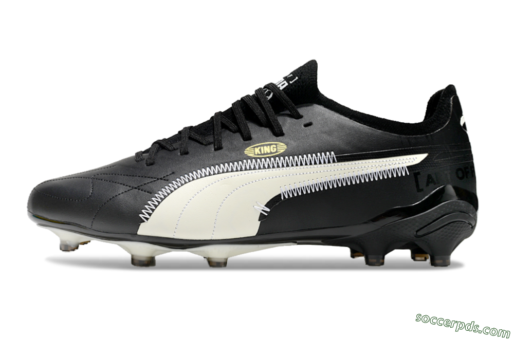 AOF x Puma King Ultimate FG Low-Tops Football Boots - Black/White 2