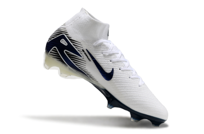 Nike Air Zoom Mercurial Superfly 10 Elite FG High-Tops Football Boots - White/Black/Blue