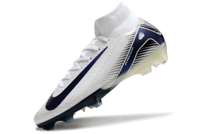 Nike Air Zoom Mercurial Superfly 10 Elite FG High-Tops Football Boots - White/Black/Blue