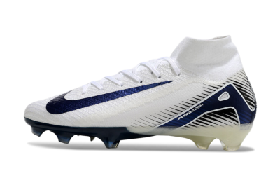 Nike Air Zoom Mercurial Superfly 10 Elite FG High-Tops Football Boots - White/Black/Blue