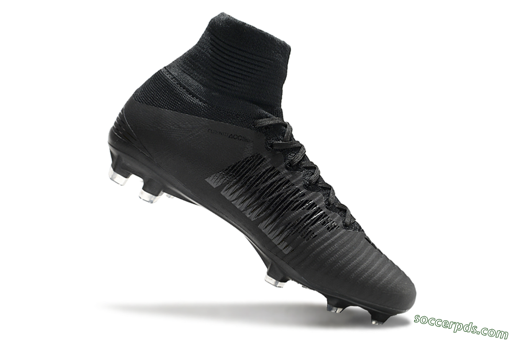 Nike Zoom Mercurial Superfly 5 Elite FG High-Tops Football Boots - Black/Black 4
