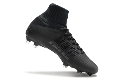Nike Zoom Mercurial Superfly 5 Elite FG High-Tops Football Boots - Black/Black