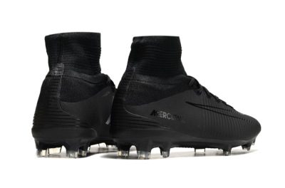 Nike Zoom Mercurial Superfly 5 Elite FG High-Tops Football Boots - Black/Black