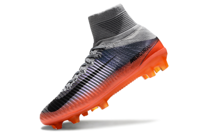 Nike Zoom Mercurial Superfly 5 Elite FG High-Tops Football Boots - Grey/Black/Orange