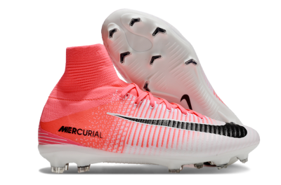 Nike Zoom Mercurial Superfly 5 Elite FG High-Tops Football Boots - Pink/White/Black