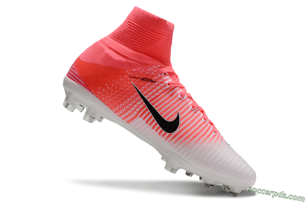 Nike Zoom Mercurial Superfly 5 Elite FG High-Tops Football Boots - Pink/White/Black 4