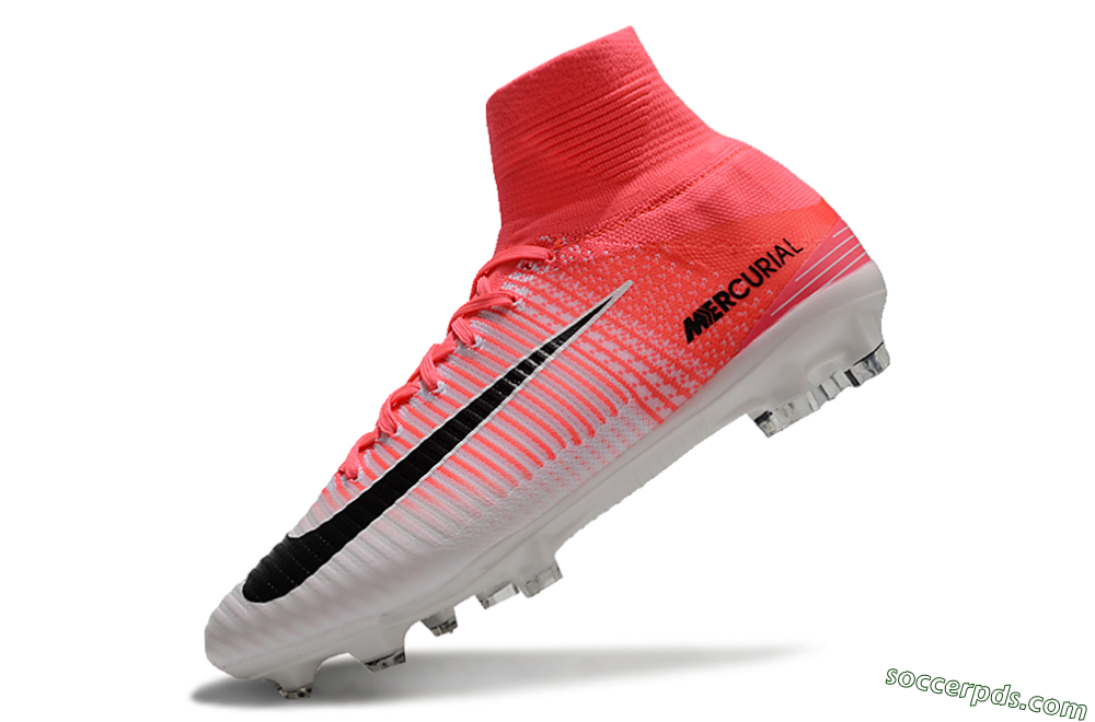 Nike Zoom Mercurial Superfly 5 Elite FG High-Tops Football Boots - Pink/White/Black 5
