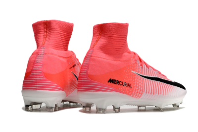 Nike Zoom Mercurial Superfly 5 Elite FG High-Tops Football Boots - Pink/White/Black