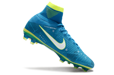 Nike Zoom Mercurial Superfly 5 Elite FG High-Tops Football Boots - Blue/White/Yellow
