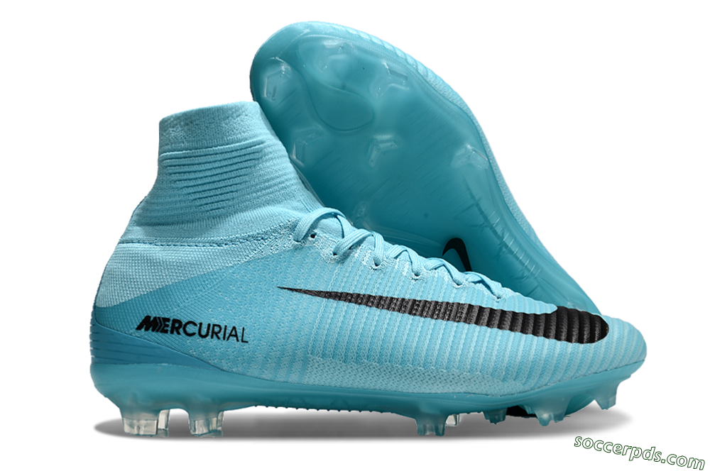 Nike Zoom Mercurial Superfly 5 Elite FG High-Tops Football Boots - Jade/Black 1