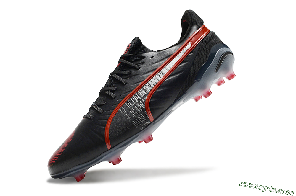 Puma King Ultimate Launch Edition FG Low-Tops Football Boots - Black/Red 5