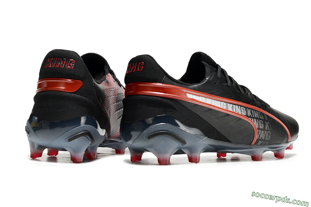 Puma King Ultimate Launch Edition FG Low-Tops Football Boots - Black/Red 6