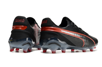 Puma King Ultimate Launch Edition FG Low-Tops Football Boots - Black/Red