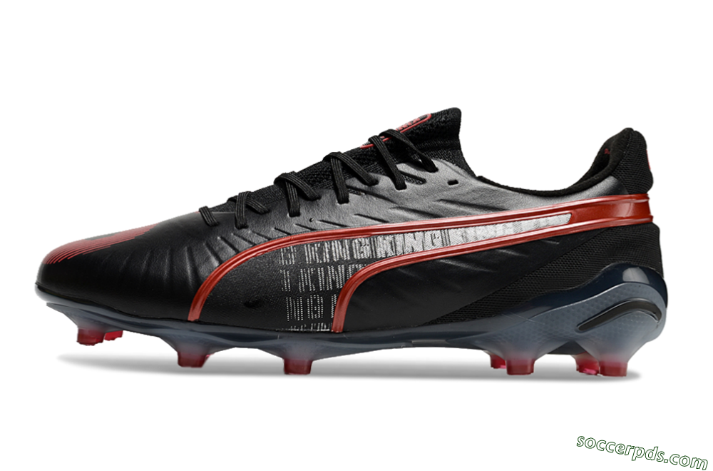 Puma King Ultimate Launch Edition FG Low-Tops Football Boots - Black/Red 2