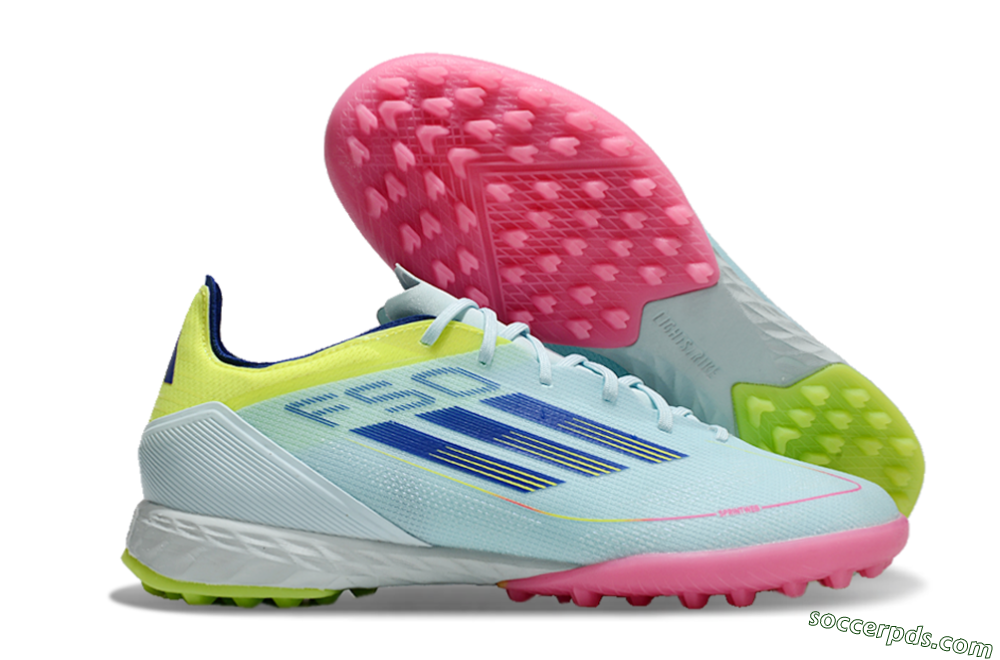 Adidas F50 Pro TF Low-Tops Football Shoes - Jade/Blue/Yellow/Pink 1