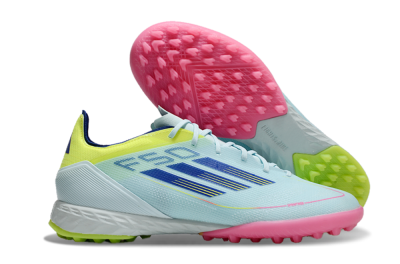 Adidas F50 Pro TF Low-Tops Football Shoes - Jade/Blue/Yellow/Pink