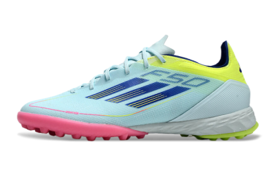 Adidas F50 Pro TF Low-Tops Football Shoes - Jade/Blue/Yellow/Pink