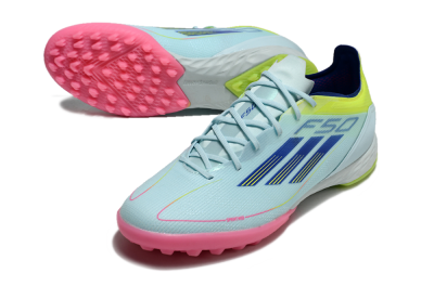 Adidas F50 Pro TF Low-Tops Football Shoes - Jade/Blue/Yellow/Pink