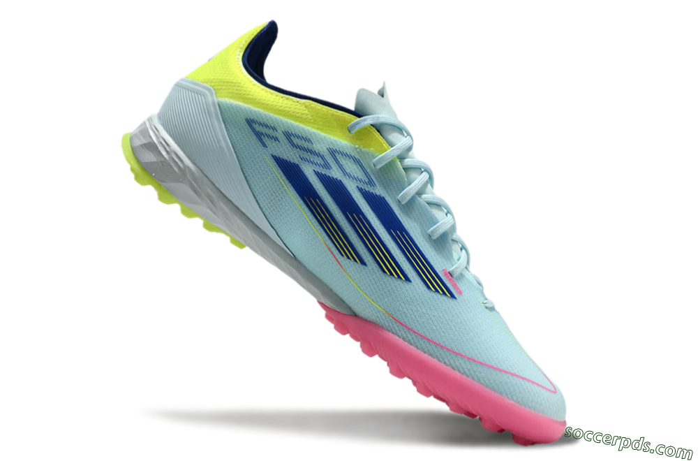 Adidas F50 Pro TF Low-Tops Football Shoes - Jade/Blue/Yellow/Pink 4