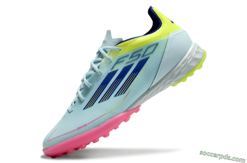 Adidas F50 Pro TF Low-Tops Football Shoes - Jade/Blue/Yellow/Pink 5