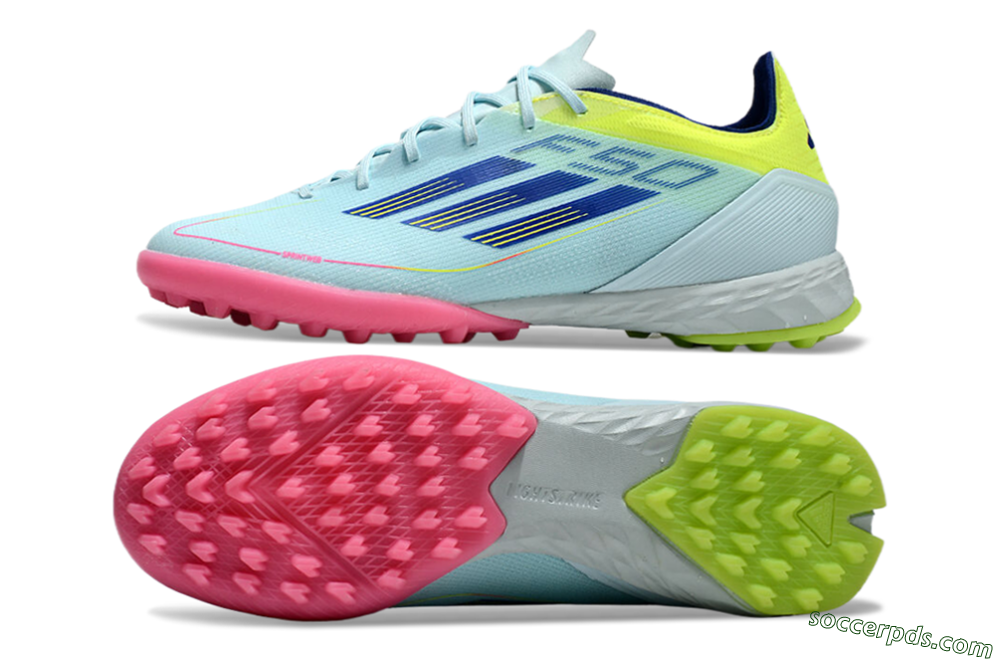 Adidas F50 Pro TF Low-Tops Football Shoes - Jade/Blue/Yellow/Pink 0