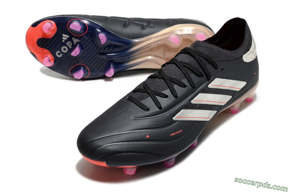Adidas Copa Pure 2 FG Low-Tops Football Boots - Black/White/Blue 3