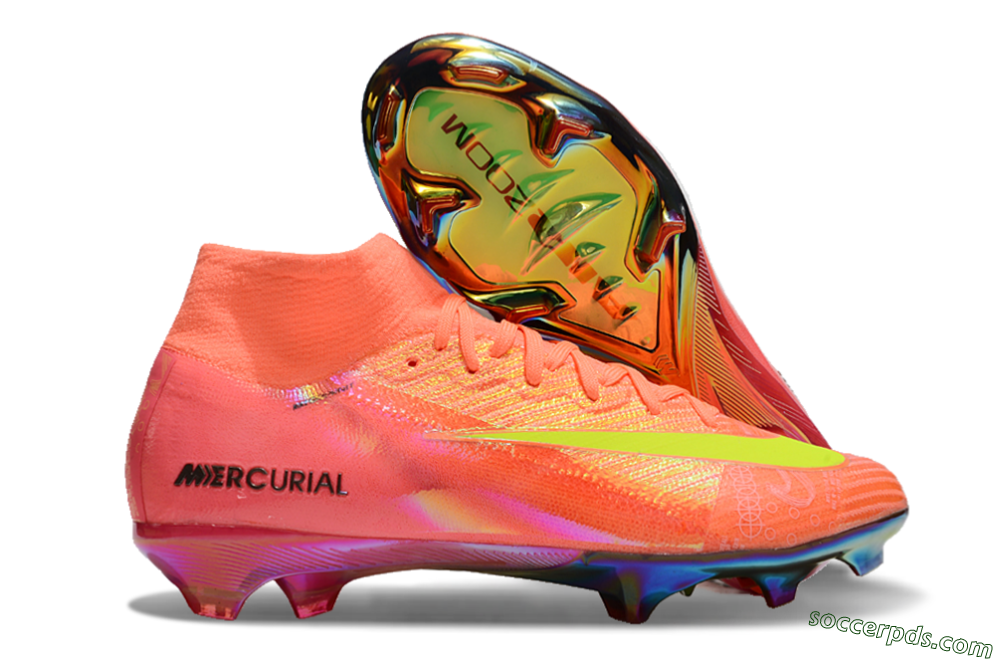 Nike Air Zoom Mercurial Superfly 10 Elite FG High-Tops Football Boots - Orange/Yellow/Black 1