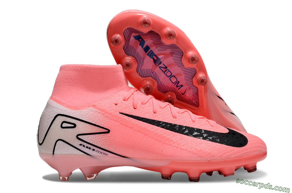 Nike Air Zoom Mercurial Superfly 10 Elite AG High-Tops Football Boots - Pink/White/Black 1