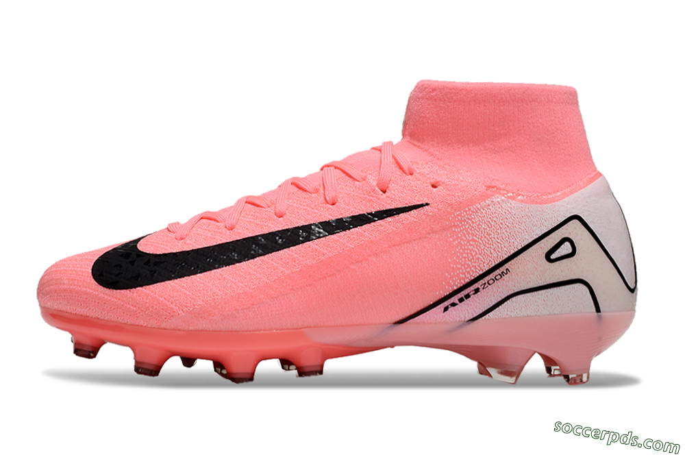 Nike Air Zoom Mercurial Superfly 10 Elite AG High-Tops Football Boots - Pink/White/Black 2