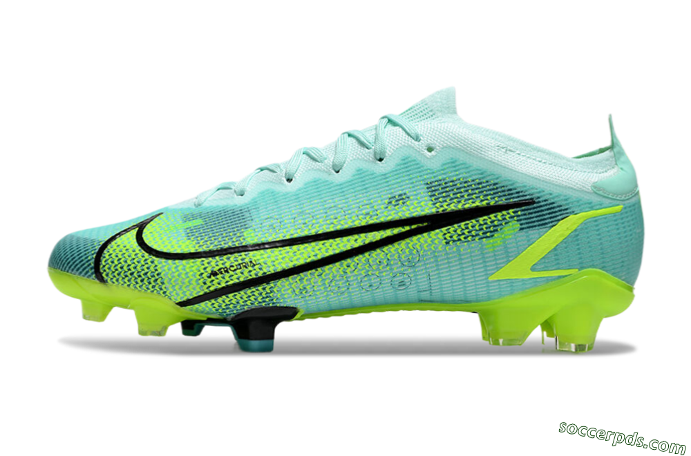 Nike Mercurial Vapor 14 Elite FG Low-Tops Football Boots - Green/Black/Yellow 2