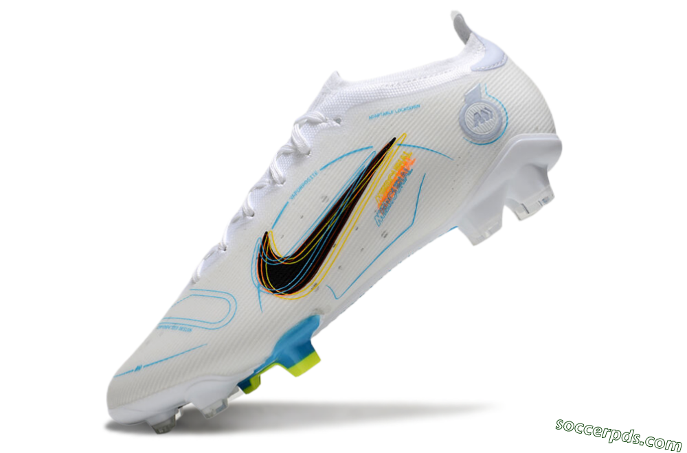 Nike Mercurial Vapor 14 Elite FG Low-Tops Football Boots - White/Black/Yellow 5