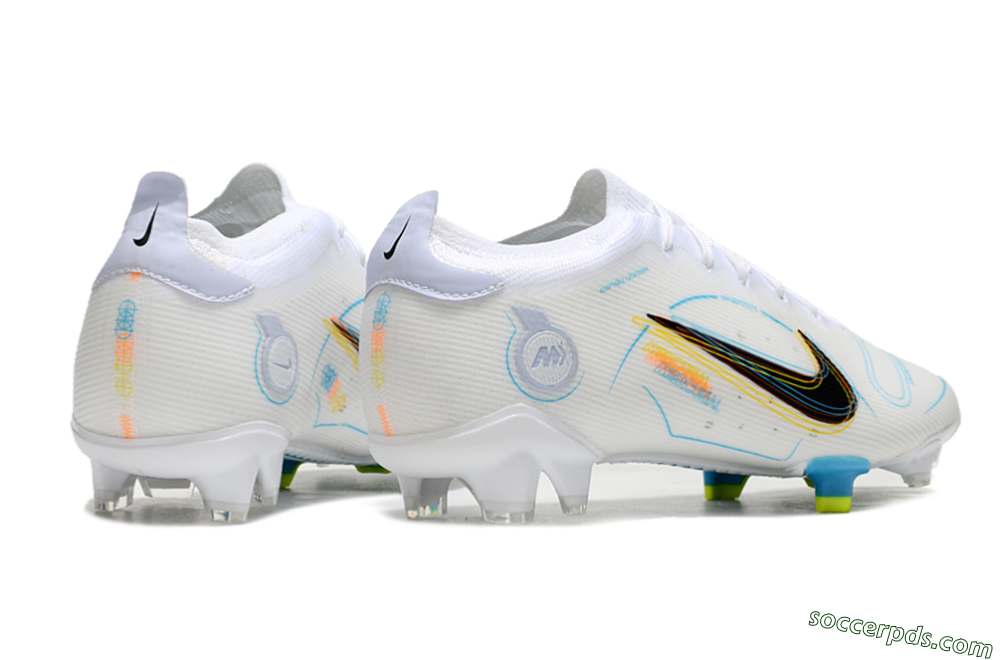 Nike Mercurial Vapor 14 Elite FG Low-Tops Football Boots - White/Black/Yellow 6